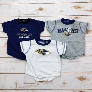 Reebok NFL Baltimore Ravens Football Bodysuit Lot